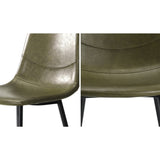 Oikiture 2x Dining Chairs PU Leather Green - Extra Image
