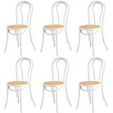 Oikiture 2x Dining Chairs Sherpa White and Golden