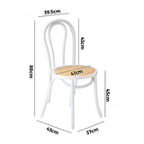 Oikiture 2x Dining Chairs Sherpa White and Golden