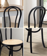 Oikiture 2x Dining Chairs Sherpa White and Golden