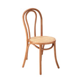 Oikiture 4x Wooden Dining Chair Ratan Seat Natural