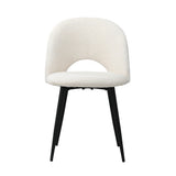 Oikiture 2PCS Dining Chairs Sherpa White