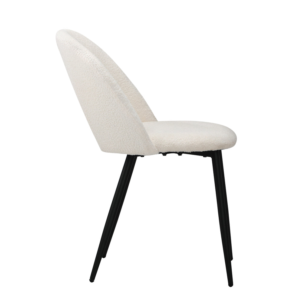 Oikiture 4PCS Dining Chairs Accent Chair Armchair Sherpa White