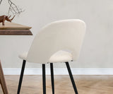 Oikiture 4PCS Dining Chairs Accent Chair Armchair Sherpa White