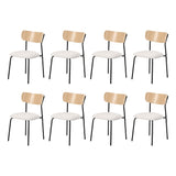 Oikiture 8PCS Dining Chairs Padded Kitchen Chair Corduroy Beige - 45-Degree Angle