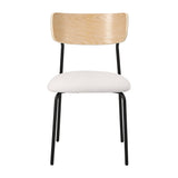 Oikiture 8PCS Dining Chairs Padded Kitchen Chair Corduroy Beige