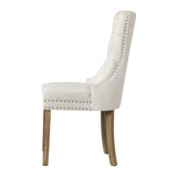 Oikiture 6x Velvet Dining Chairs French Provincial Tufted Beige