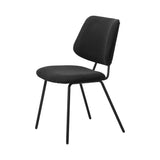 Oikiture 2x Dining Chair Vintage Retro Polyester Dark Grey - Top-Down View