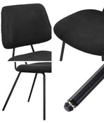 Oikiture 4x Dining Chair Vintage Retro Polyester Padded Dark Grey, image 5
