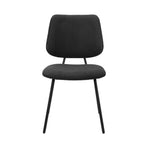 Oikiture 6x Dining Chair Vintage Retro Polyester Padded Dark Grey
