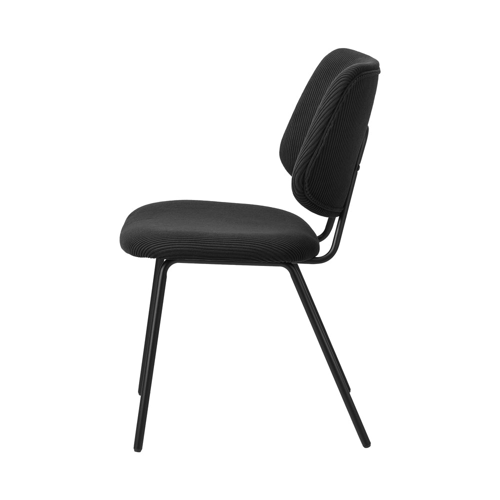 Oikiture 6x Dining Chair Vintage Retro Polyester Padded Dark Grey