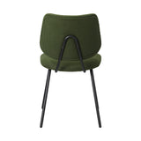 Oikiture 4x Dining Chair Vintage Retro Polyester Padded Green - 45-Degree Angle