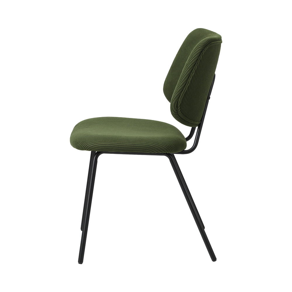 Oikiture 6x Dining Chair Vintage Retro Polyester Padded Green