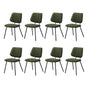 Oikiture 8x Dining Chair Vintage Retro Polyester Padded Green