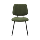 Oikiture 8x Dining Chair Vintage Retro Polyester Padded Green