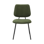 Oikiture 8x Dining Chair Vintage Retro Polyester Padded Green