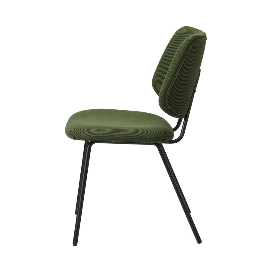 Oikiture 8x Dining Chair Vintage Retro Polyester Padded Green