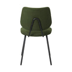 Oikiture 8x Dining Chair Vintage Retro Polyester Padded Green