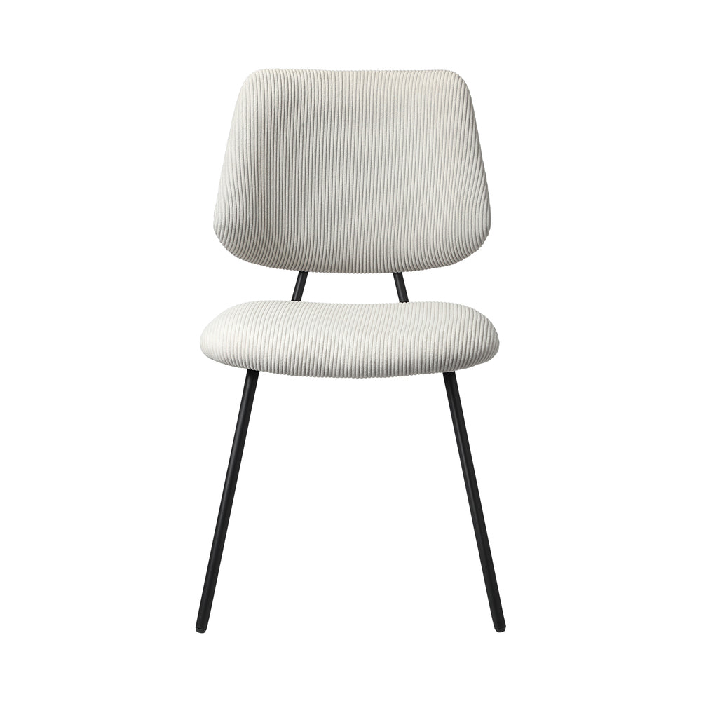 Oikiture 6x Dining Chair Vintage Retro Polyester Padded White