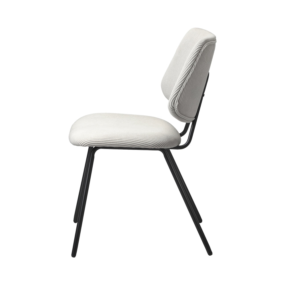 Oikiture 6x Dining Chair Vintage Retro Polyester Padded White