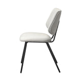 Oikiture 6x Dining Chair Vintage Retro Polyester Padded White