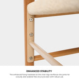 Oikiture Set of 8 Wooden Dining Chair Wishbone Shaped Chair - Front View