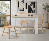 Oikiture 2x Dining Chairs Minimalist Vertical Back Wooden - Extra Image