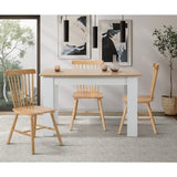 Oikiture 4x Dining Chairs Minimalist Vertical Back Wooden - 45-Degree Angle
