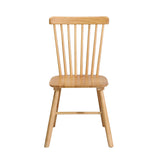 Oikiture 8x Dining Chairs Minimalist Vertical Back Wooden