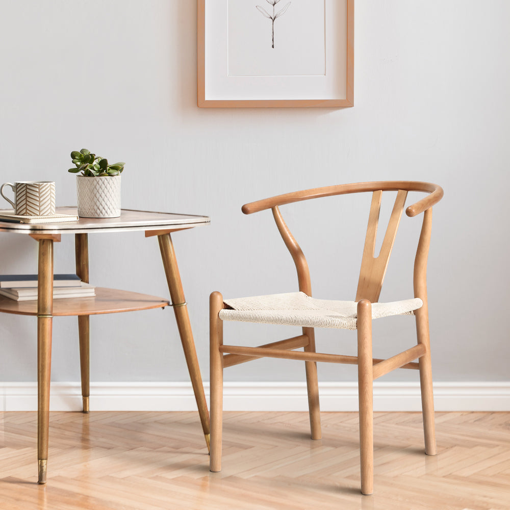 Oikiture Dining Chair Wooden Hans Wegner Wishbone Chair