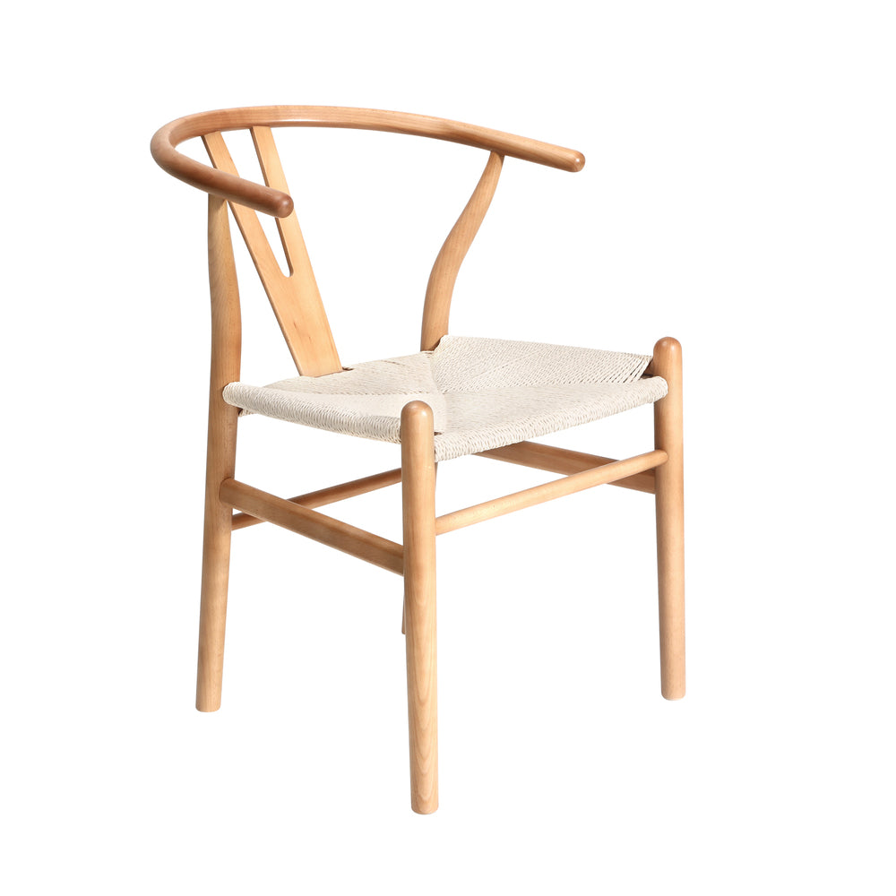 Oikiture 4x Dining Chair Wooden Hans Wegner Chair Wishbone