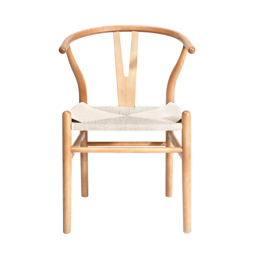 Oikiture 8x Dining Chair Wooden Hans Wegner Wishbone