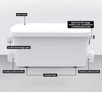 PROTEGE 2 Inlet Grey Water Pump for Bathroom Fixtures, Shower, Basin, Bath