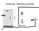 PROTEGE 2 Inlet Grey Water Pump for Bathroom Fixtures, Shower, Basin, Bath - Rear View