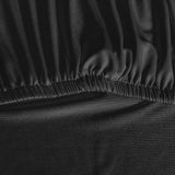 Stretchable Black Dining Chair Slipcovers Set of 4 for Weddings and Events - Top-Down View