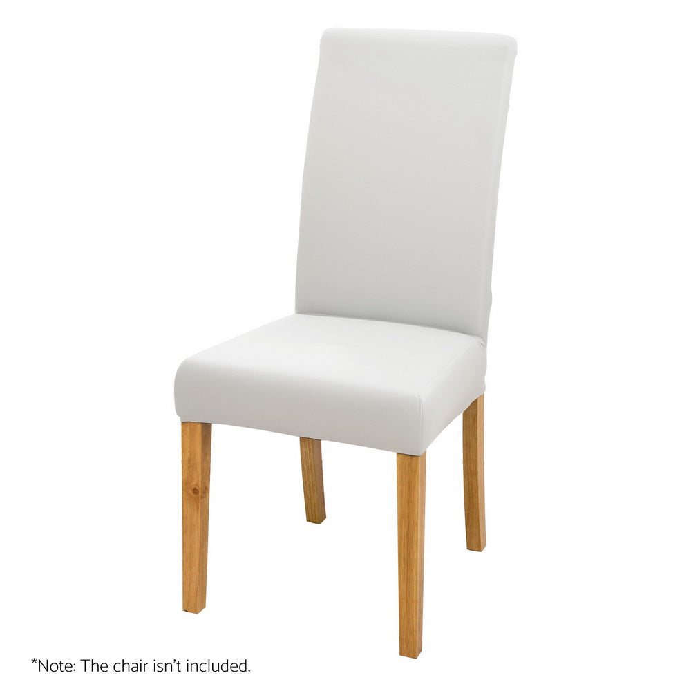 Artiss White Spandex Stretch Dining Chair Slipcovers - Set of 4 for Banquets and Weddings