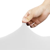 Artiss White Spandex Stretch Dining Chair Slipcovers - Set of 4 for Banquets and Weddings - Side View