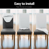 Artiss White Spandex Stretch Dining Chair Slipcovers - Set of 4 for Banquets and Weddings