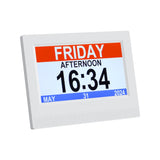 Artiss 7-Inch Multi-Functional Digital Day Clock with Calendar and Alarm in White