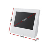Artiss 7-Inch Multi-Functional Digital Day Clock with Calendar and Alarm in White