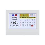 Artiss 7-Inch Multi-Functional Digital Day Clock with Calendar and Alarm in White - Side View