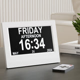Artiss 7-Inch Multi-Functional Digital Day Clock with Calendar and Alarm in White