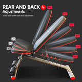 Powertrain Home Gym Bench Adjustable Flat Incline Decline FID 250KG Load - Extra Image