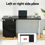 Artiss Computer Desk Drawer Black 140CM, image 4