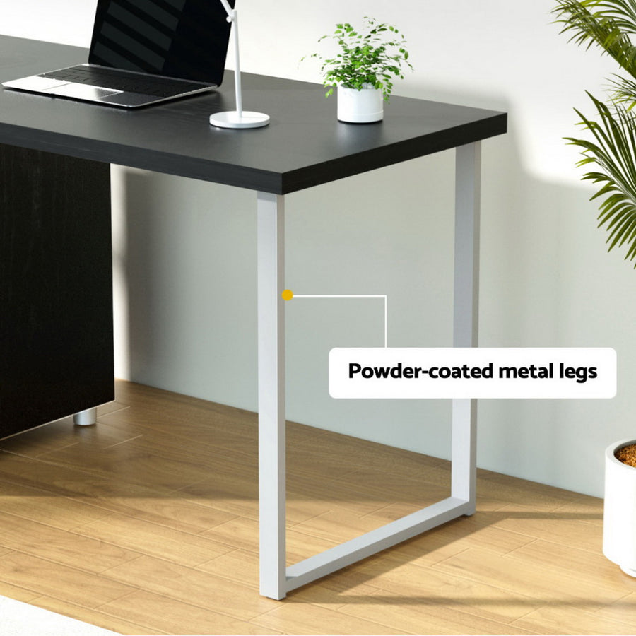 Artiss Computer Desk Drawer Black 140CM, image 5