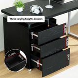 Artiss Computer Desk Drawer Black 140CM - Rear View