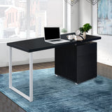 Artiss Computer Desk Drawer Black 140CM - Close-Up Angle