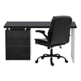 Artiss Computer Desk Executive Office Chairs Sets Black - Side View