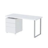 Artiss Computer Desk Drawer White 140CM - Low Angle