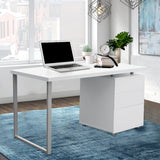 Artiss Computer Desk Drawer White 140CM - Close-Up Angle